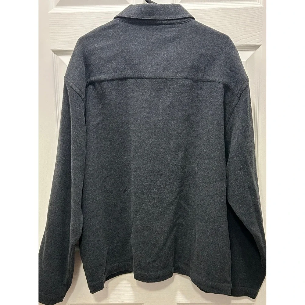 Joseph Abboud Mens XL Full Zip Jacket Charcoal Gray Rayon Blend‎ Lightweight